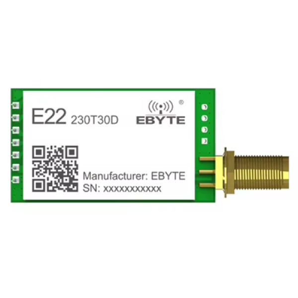 Бездротовий радіочастотний модуль CDEBYTE E22-230T30D LoRa 230 МГц 30 дБм, дальність 10 км UART