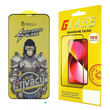 Захисне скло для Apple iPhone X / XS / 11 Pro Full Glue Anti-Static Privacy (0.3 мм, чорне)