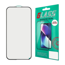 Захисне скло для Apple iPhone 13/ 13 Pro/ 14/ 16е (0.3 мм, 4D ARC чорне) Люкс