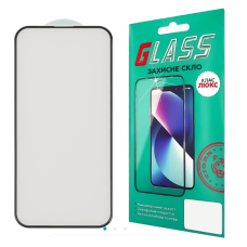 Захисне скло для Apple iPhone 14 Pro/ 15/ 16 (0.3 мм, 4D чорне) Люкс