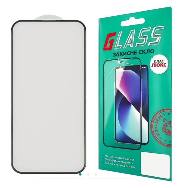 Захисне скло для Apple iPhone 14 Pro/ 15/ 16 (0.3 мм, 4D чорне) Люкс