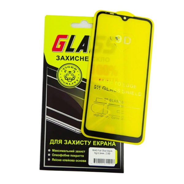 Захисне скло для Xiaomi Mi A3 Full Glue (0.3 мм, 2.5D, чорне)
