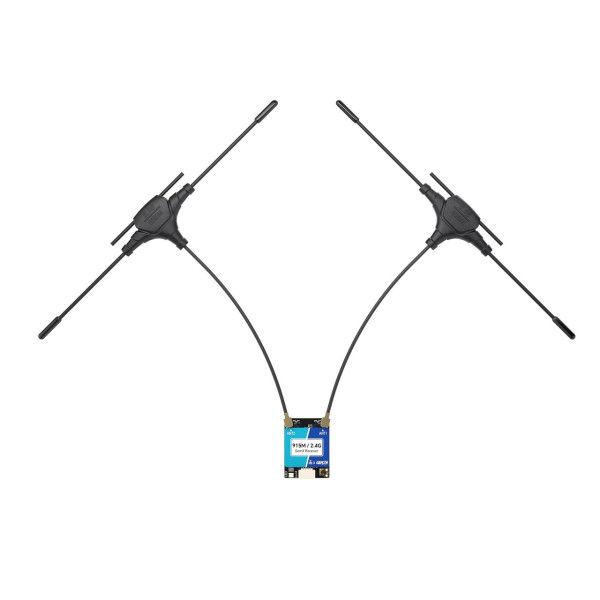 Приймач GEPRC ELRS 915 MHz | 2.4 GHz Gemini Xrossband Receiver, з 2 антенами Immortal T