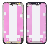 Скло тачскрина з OCA плівкою для Apple iPhone 12/ 12 Pro чорне з рамкою HC