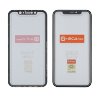 Скло тачскрина з OCA плівкою для Apple iPhone XR чорне з рамкою та сіточкою G+OCA Pro