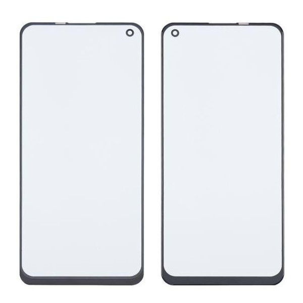 Скло тачскрина з OCA плівкою для Oppo Reno 5 lite чорне з олеофобним покриттям, загартоване