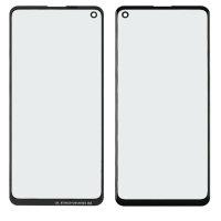 Скло тачскрина з OCA плівкою для Samsung A217 Galaxy A21S (2020) чорне з олеофобним покриттям, загартоване