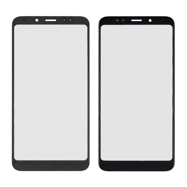Скло тачскрина з OCA плівкою для Xiaomi Redmi 5 Plus чорне з олеофобним покриттям, загартоване