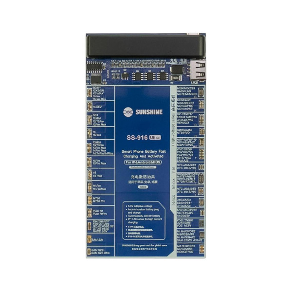 Плата активації та заряджання акумуляторів Sunshine SS-916 Ultra цифр. інд. (8G-16 PM, HUA, OPPO, VIVO, МІ, HTC, SAM)