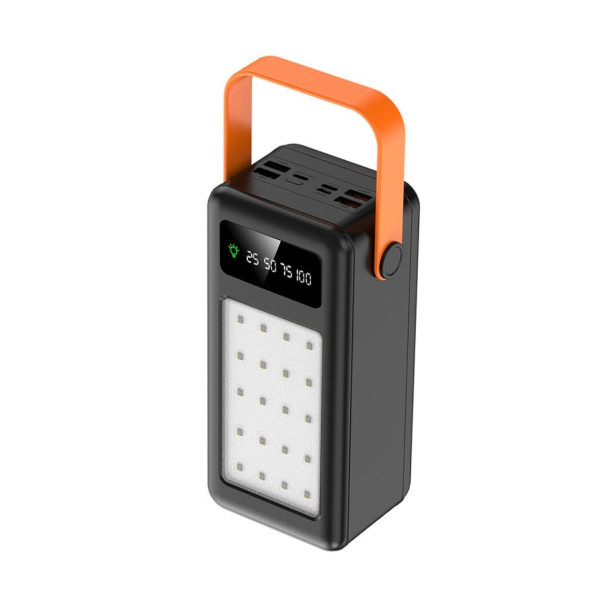 Зовнішній акумулятор (Power bank) S21 52500mAh 22.5W з ліхтарем (Чорний) без упаковки