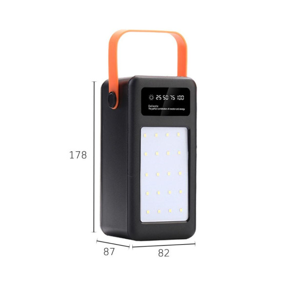 Зовнішній акумулятор (Power bank) S28 70000 mAh 22.5 W з ліхтарем (Чорний) без упаковки