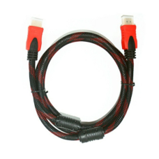 HDMI кабель 1.5m з нейлоновою оплеткою та позолоченими конекторами (Чорно-Червоний)