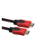 HDMI кабель 3m з нейлоновим обплетенням та позолоченими конекторами (Чорно-червоний)