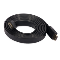 HDMI кабель 3m з плоским кабелем та позолоченими конекторами (Чорний)