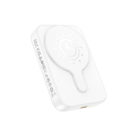 Зовнішній акумулятор (Power bank) Hoco J117A 10000mAh магнітний з функцією бездротової зарядки (Білий)