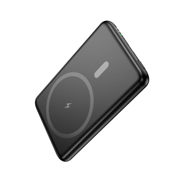 Зовнішній акумулятор (Power bank) Hoco J140A 5000mAh PD 20W магнітний з функцією бездротової зарядки (Чорний)