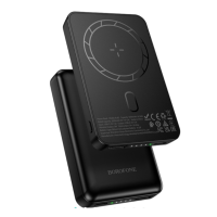 Павербанк Borofone BJ82 5000mAh магнітний з функцією бездротової зарядки (Чорний)