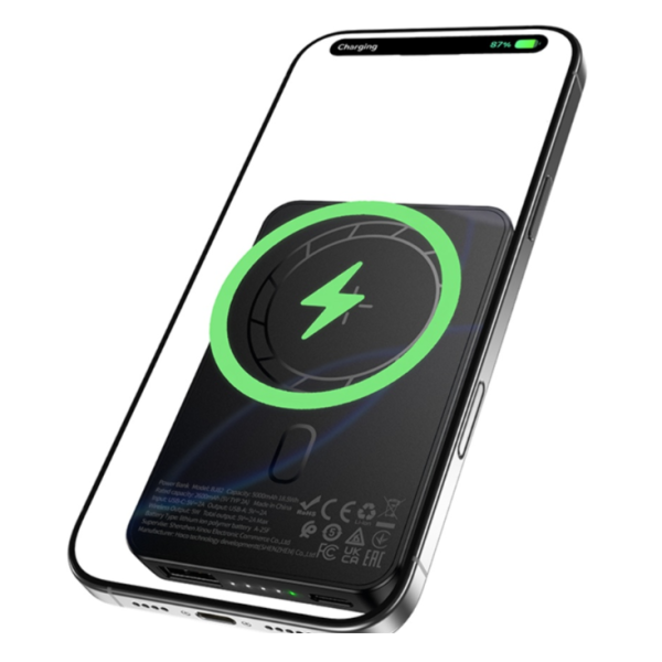 Павербанк Borofone BJ82 5000mAh магнітний з функцією бездротової зарядки (Чорний)