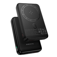 Павербанк Borofone BJ82A 10000mAh PD 20W магнітний з функцією бездротової зарядки (Чорний)
