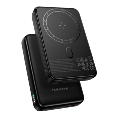 Павербанк Borofone BJ82A 10000mAh PD 20W магнітний з функцією бездротової зарядки (Чорний)