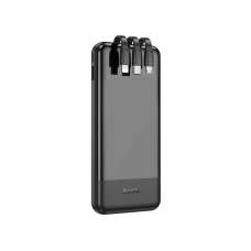 Павербанк Hoco J114 10000mAh з дисплеєм + кабелі 3в1 Type-C| Lightning| MicroUSB (Чорний)