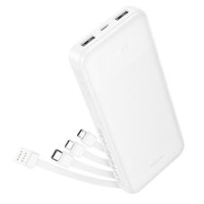 Павербанк Hoco J163 10000mAh + кабеля 4в1 USB-А| Lightnin| Type-C| MicroUSB (Білий)