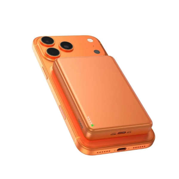 Павербанк Hoco Q26A 10000mAh PD 20W магнітний з функцією бездротової зарядки (Помаранчевий)