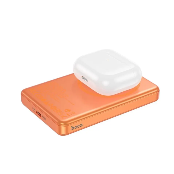 Павербанк Hoco Q26A 10000mAh PD 20W магнітний з функцією бездротової зарядки (Помаранчевий)