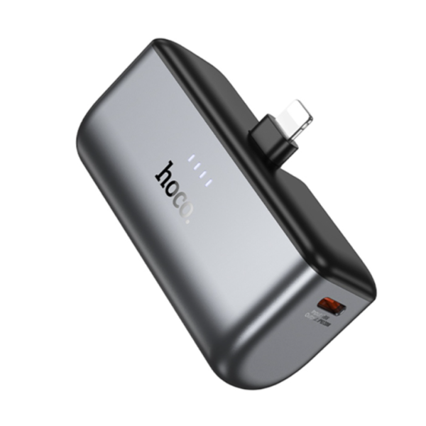 Павербанк Hoco Q31 5000mAh PD 20W + кабель Lightning (Чорний)