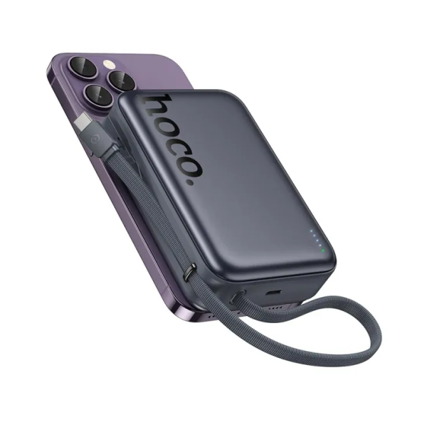 Павербанк Hoco Q44A 20000mAh PD 45W магнітний з функцією бездротової зарядки (Чорний)