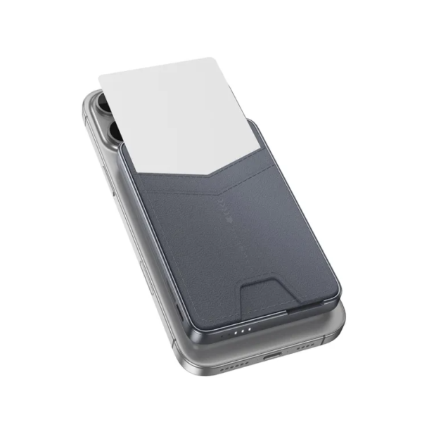 Павербанк Hoco Q46 5000mAh PD 20W 3в1 магнітний з функцією бездротової зарядки (Металевий сірий)