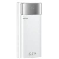 Павербанк Remax FC-12 20000mAh 22.5W PD+QC + кабель Type-C| Lightning, з ліхтариком (Білий)