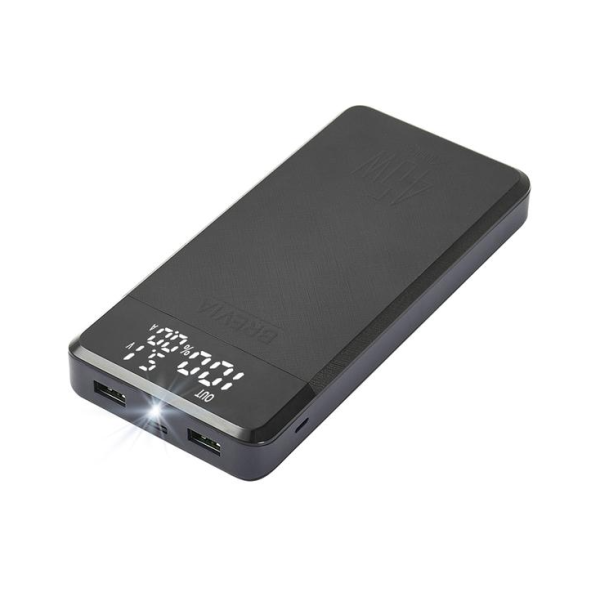 Павербанк Remax FC-12 20000mAh 22.5W PD+QC + кабель Type-C| Lightning, з ліхтариком (Чорний)