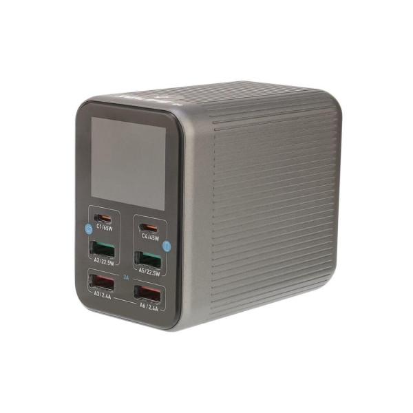 Зарядна станція з індикацією параметрів заряджання Relife Q4 72W (2 USB 5 V 2.4 А/2 USB QC 3A/1 Type C 45 W/ 1 Type C 65 W)