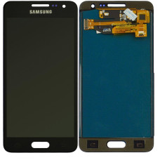 Дисплей для Samsung SM-A300H Galaxy A3 с сенсорным стеклом (Черный) Сервисный оригинал