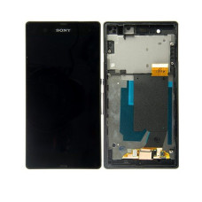 Дисплей для Sony C6602 | C6603 | C6606 | L36h | Xperia Z з сенсорним склом в рамці (Чорний) Оригінал Китай