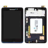Дисплей для планшета Lenovo A3500 IdeaTab 7.0" з сенсорним склом (Синій) в рамці (Чорної) Оригінал Китай