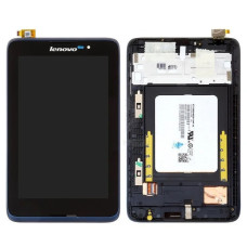 Дисплей для планшета Lenovo A3500 IdeaTab 7.0" з сенсорним склом (Синій) в рамці (Чорної) Оригінал Китай