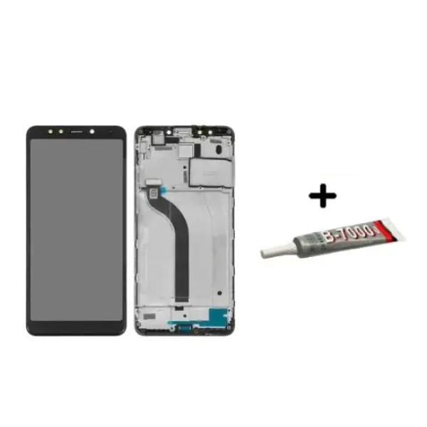 Дисплей для Xiaomi RedMi 5 с сенсорным стеклом в рамке (Черный) Оригинал Китай