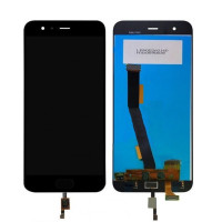 Дисплей для Xiaomi Mi-6 с сенсорным стеклом + шлейф + кнопка home (Черный) Оригинал Китай