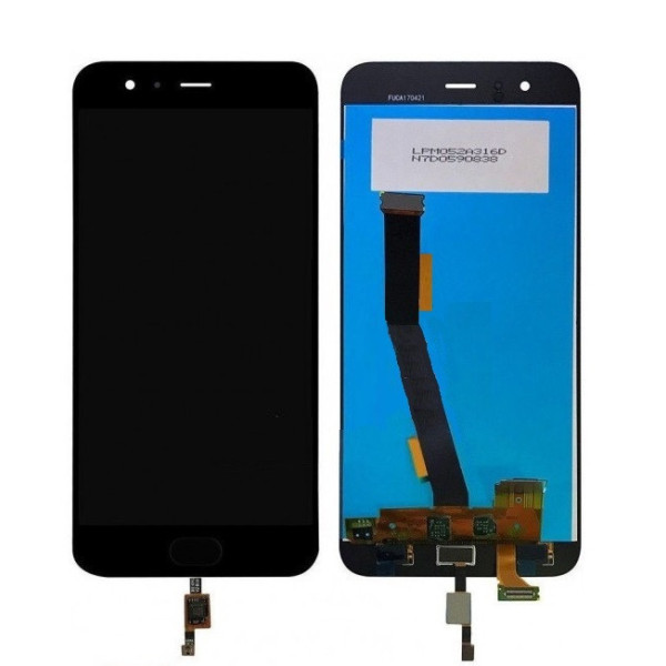 Дисплей для Xiaomi Mi-6 с сенсорным стеклом + шлейф + кнопка home (Черный) Оригинал Китай