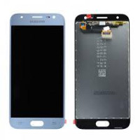 Дисплей для Samsung J330 Galaxy J3 2017 з сенсорним склом (Сріблястий) Сервісний оригінал
