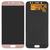 Дисплей для Samsung J730 Galaxy J7 2017 з сенсорним склом (Рожевий) OLED