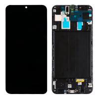 Дисплей для Samsung A305 Galaxy A30 2019 (GH82-19202A) с сенсорным стеклом в рамке (Черный) Сервисный оригинал