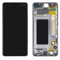 Дисплей для Samsung G975 Galaxy S10 Plus (GH82-18849A) з сенсорним склом в рамці (Чорний) Сервісний ориг