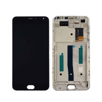 Дисплей для Meizu M2 Note (чорний шлейф) з сенсорним склом в рамці (Чорний) Оригінал Китай