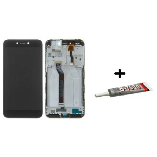 Дисплей для Xiaomi RedMi 5a | Redmi Go с сенсорным стеклом в рамке (Черный) Оригинал Китай