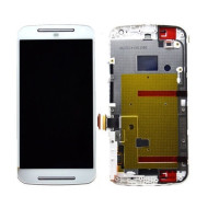 Дисплей для Motorola G2 | XT1062 | XT1063 | XT1064 | XT1068| Moto G2| Moto G 2014 з сенсором в рамці (Білий)