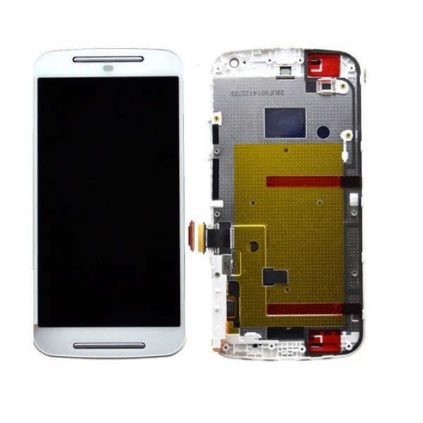 Дисплей для Motorola G2 | XT1062 | XT1063 | XT1064 | XT1068| Moto G2| Moto G 2014 с сенсором в рамке (Белый)