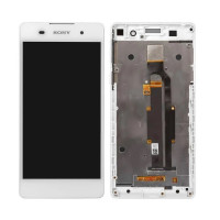 Дисплей для Sony F3311 Xperia E5 з сенсорним склом в рамці (Білий) Оригінал Китай